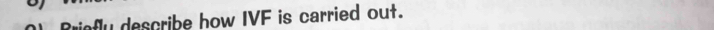 fu describe how IVF is carried out.