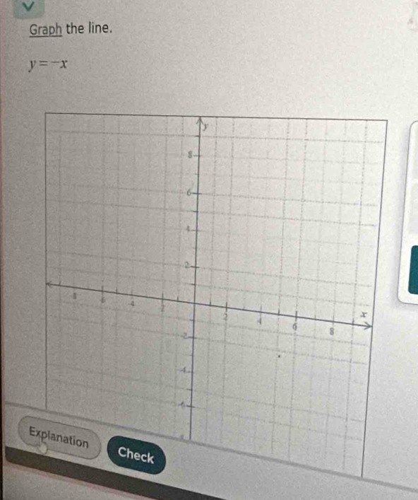 Graph the line.
y=-x