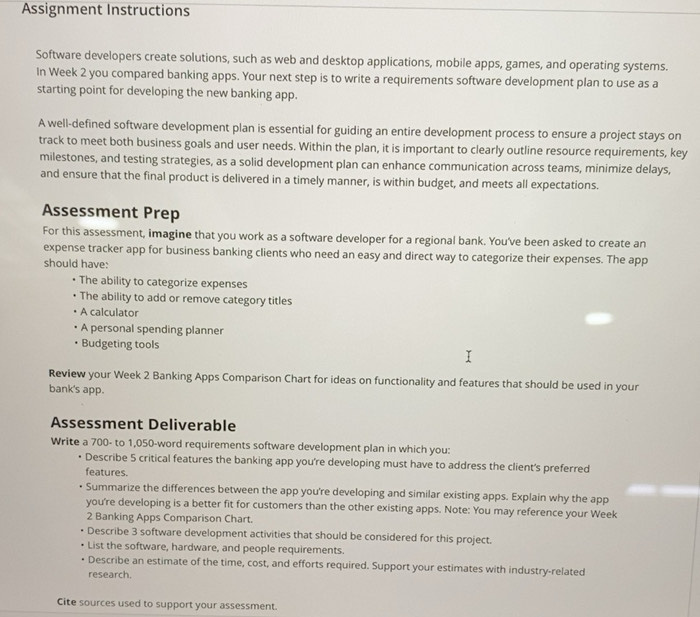 Solved: Assignment Instructions Software developers create solutions ...