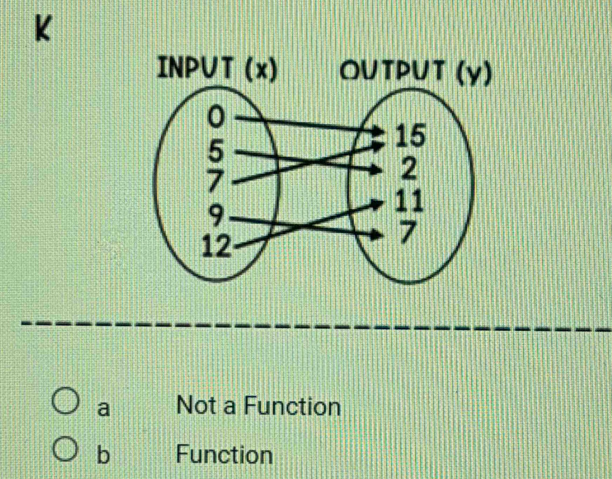 a Not a Function
b Function