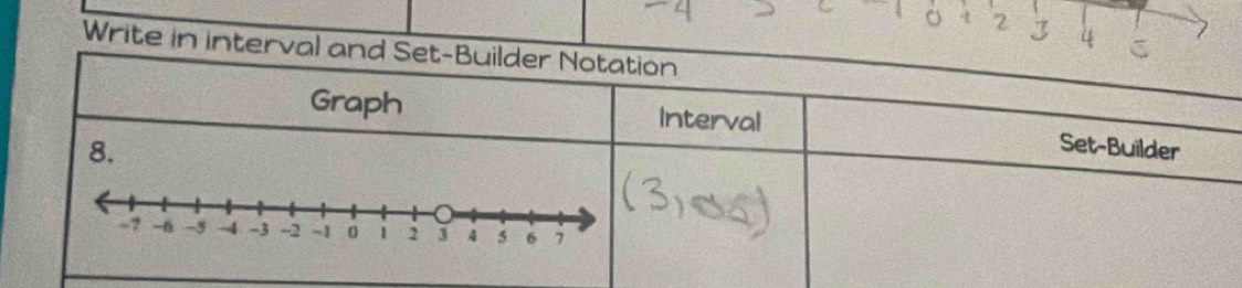 Write in interval an