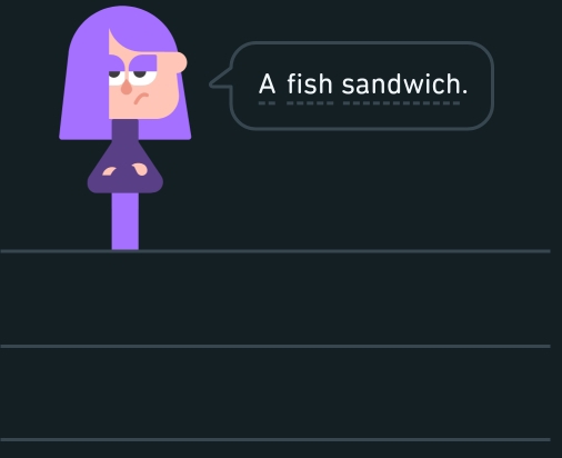 A fish sandwich.