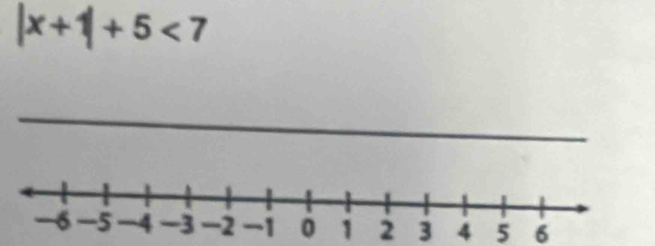 |x+1|+5<7</tex> 
_
1 2 3 4 5 6