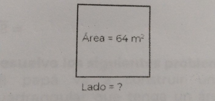 Are A =64m^2
Lado=