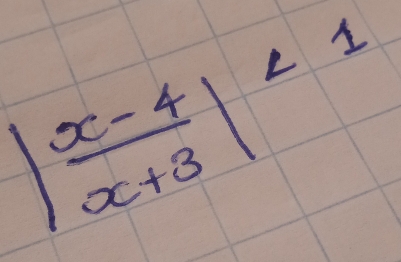 | (x-4)/x+3 |<1</tex>