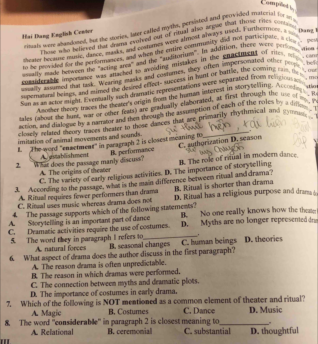 Giải quyết:Compiled by rituals were abandoned, but the stories, later ...