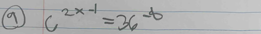 c^(2x-1)=36^(-6)