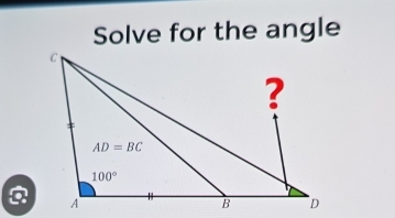 Solve for the angle