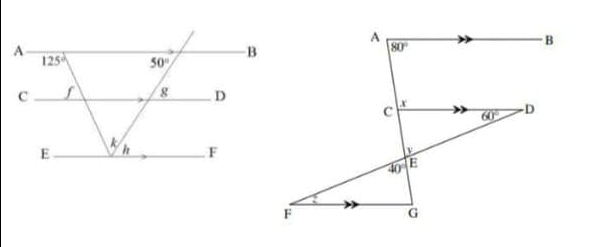 A
80°
B
x
c 60° -D
40° E
F
G