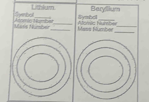 Lithium. Beryllium 
Symbol 
_ 
Symbol 
_ 
Atomic Number_ Alomic Number 
Mass Númber_ Mass Humber__