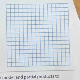 a model and partial products to