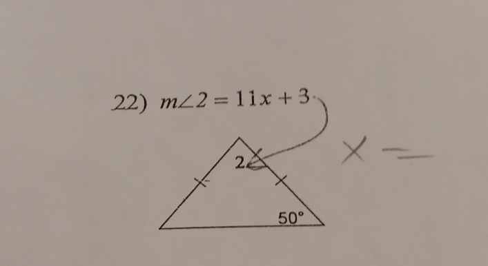 m∠ 2=11x+3