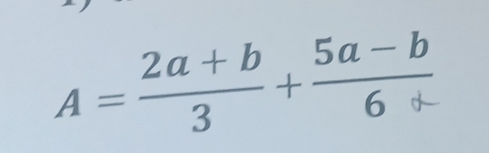 A = 2a,+ b+ 5a, b