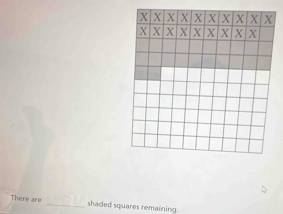 There are _shaded squares remaining.