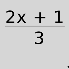  (2x+1)/3 