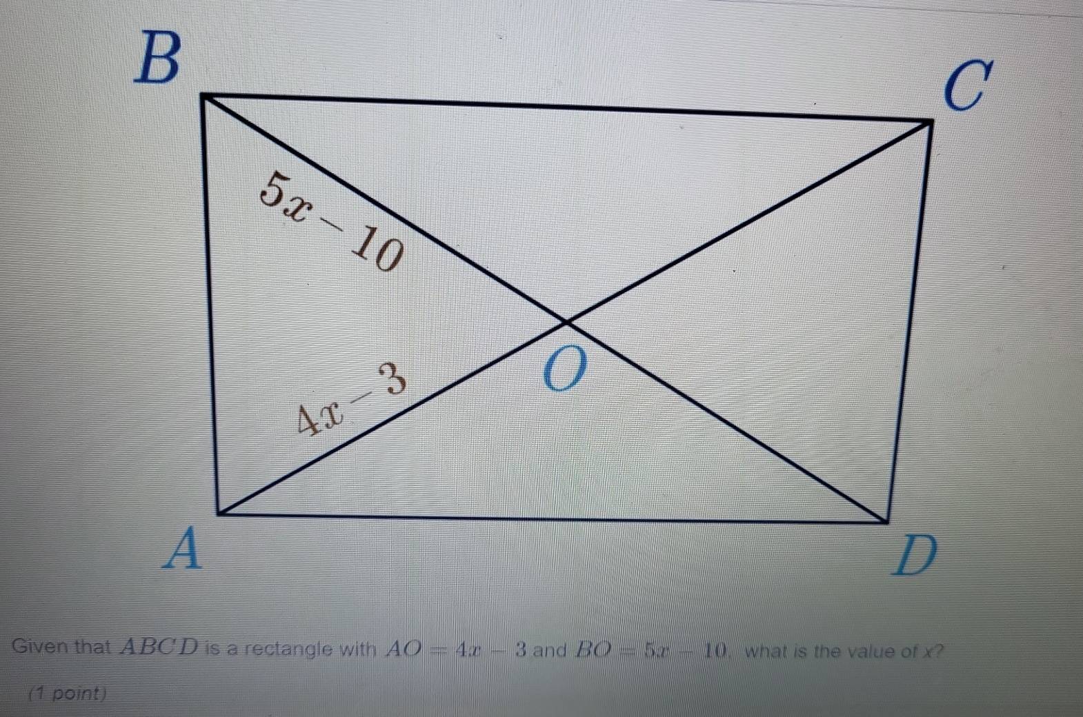 and , what is the value of x?
(1 point)