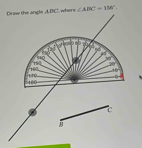 where ∠ ABC=156°.