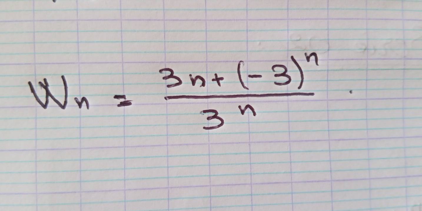 W_n=frac 3n+(-3)^n3^n