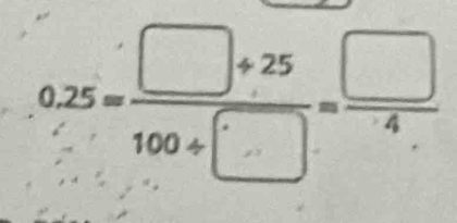 0.25= (□ +25)/100+□  = □ /4 