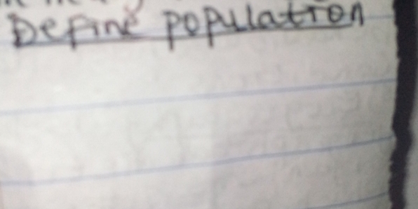 Define population