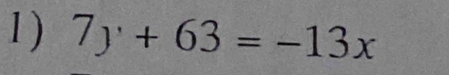 7y+63=-13x