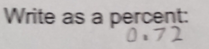 Write as a percent: