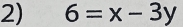 6=x-3y