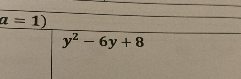 a=1)
y^2-6y+8