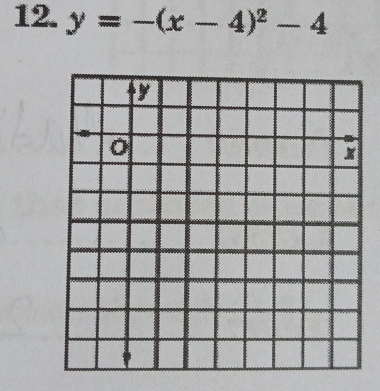 y=-(x-4)^2-4