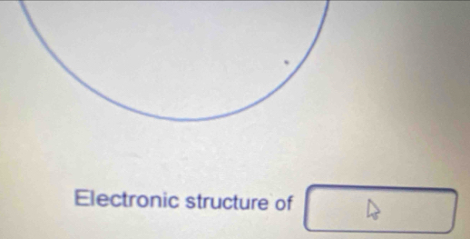 Electronic structure of □ . □ 