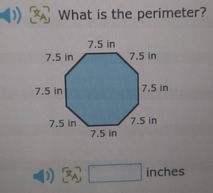 What is the perimeter? 
a 1y
2□ inches