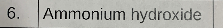 Ammonium hydroxide