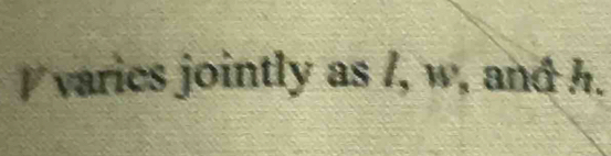 varics jointly as /, w, and h.