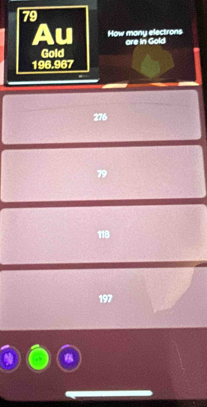 Solved: 79 Au How many electrons are in Gold Gold 196.967 276 79 118 ...