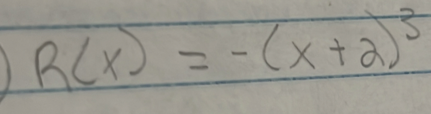 1 R(x)=-(x+2)^3