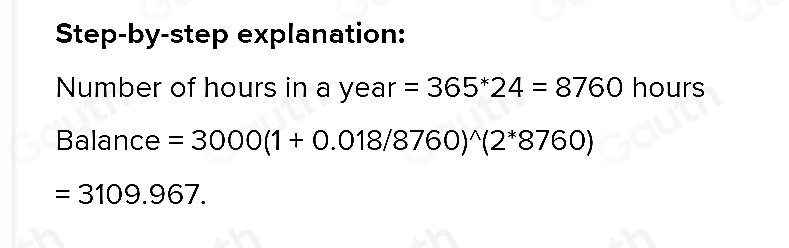 Solved: If $3,000 is invested at an interest rate of 1.8%, compounded ...