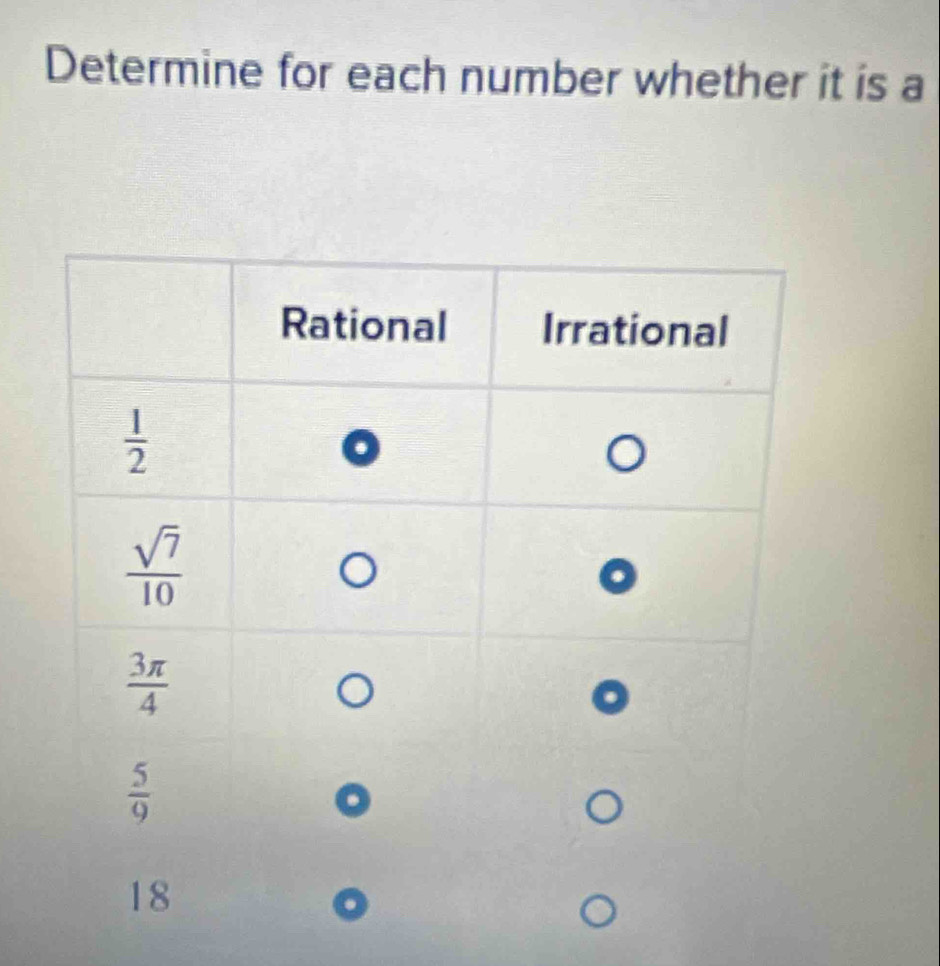 Determine for each number whether it is a