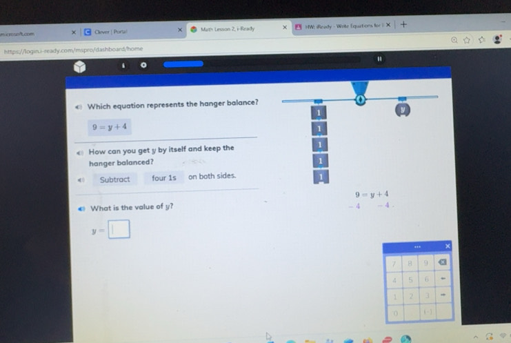 Gelöst:mmsnt.com Clever | Porta × Math Lesson 2, i-Ready HW: iReady ...