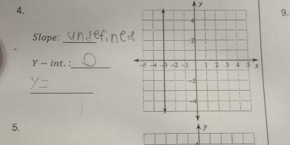 y
9. 
Slope:_
Y - int. :_ 
_ 
5.