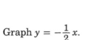 Graph y=- 1/2 x