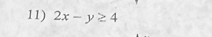 2x-y≥ 4