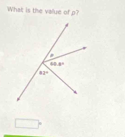 What is the value of p?
□°