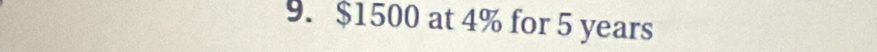 $1500 at 4% for 5 years