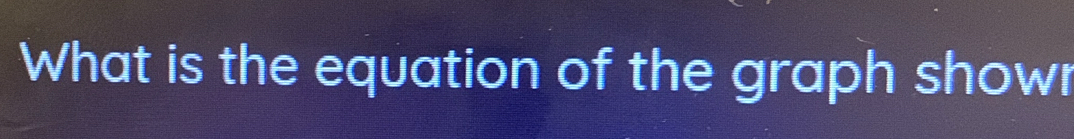 What is the equation of the graph showr