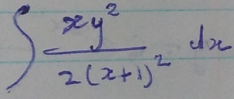 ∈t frac xy^22(x+1)^2dx