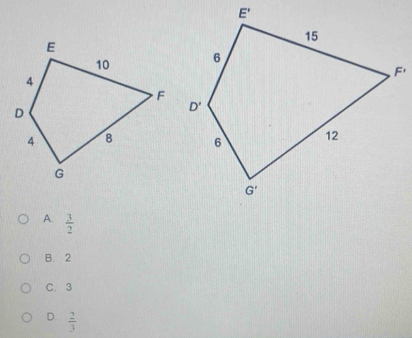 A.  3/2 
B. 2
C. 3
D.  2/3 