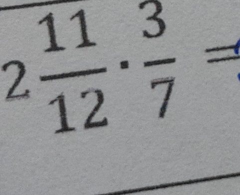 2 11/12 ·  3/7 =