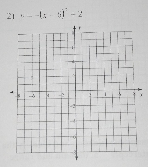 y=-(x-6)^2+2
x