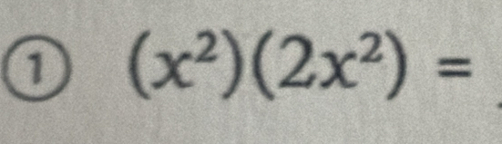 1 (x^2)(2x^2)=