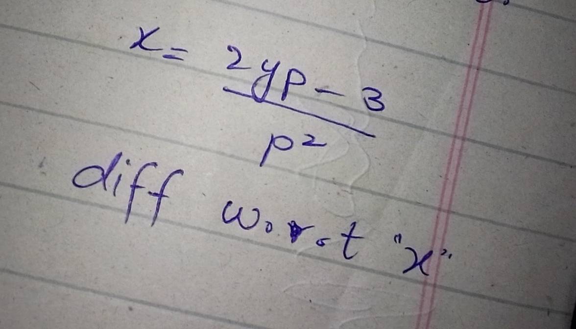 x= (2yp-3)/p^2 
diff wortx